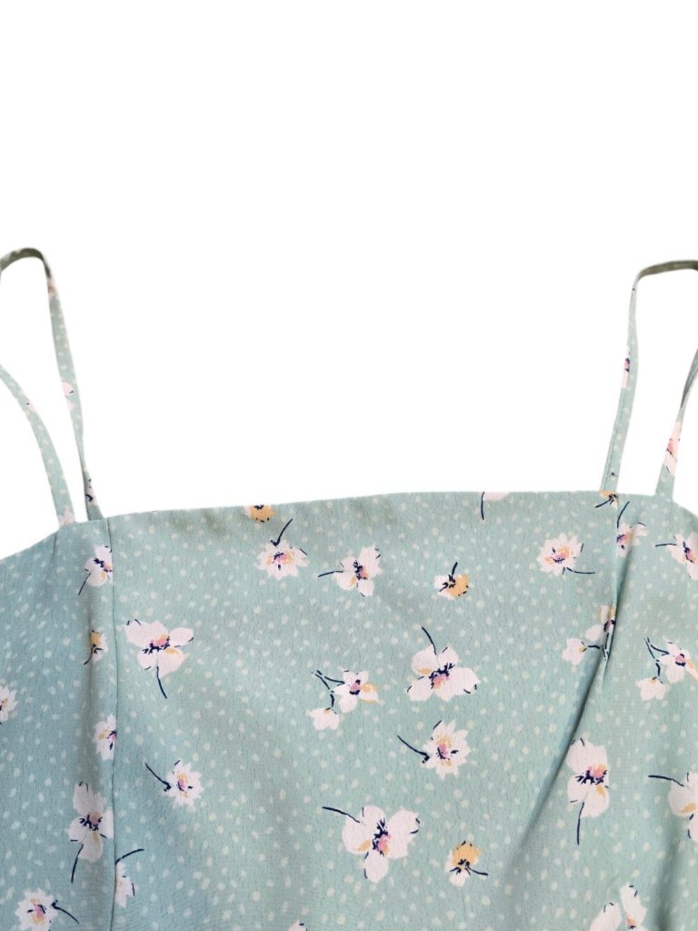 Altar’d State Light Mint Green Ruffle Floral Mini Dress M - Picture 10 of 14